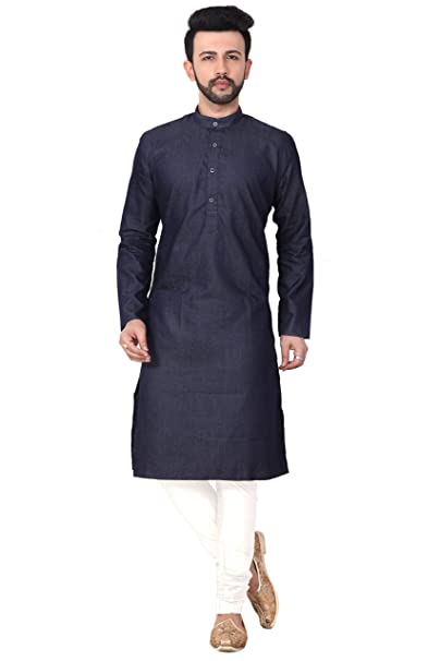 Elegant Navy Blue Men's Kurta for Traditional Occasions